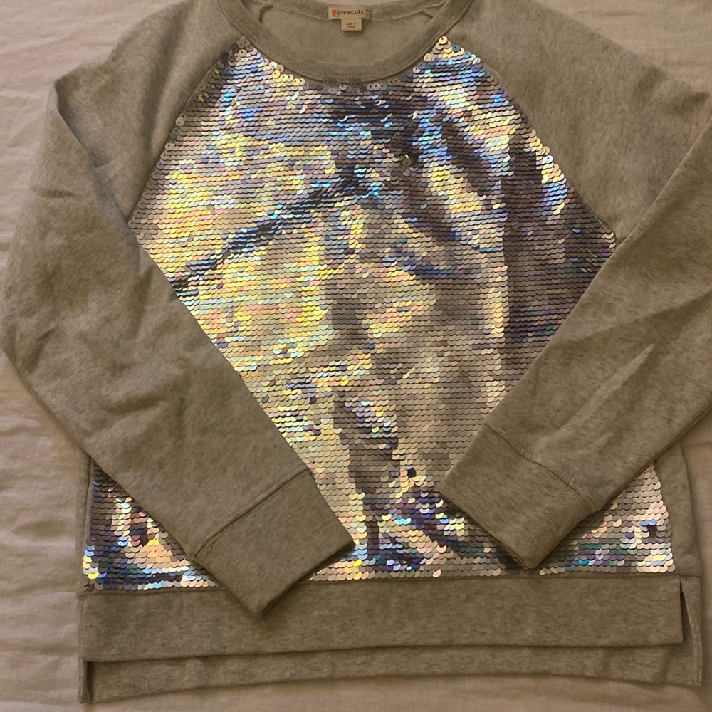 J.Crew Crewcuts girls sequin sweatshirt size 14